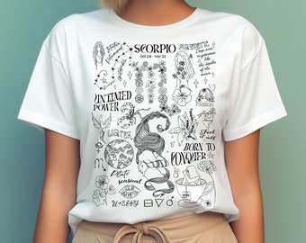 Scorpio Tshirt Personalized Astrology Overload Tee Scorpio Zodiac Birthday Affirmation Shirt Scorpio Gifts Daughter Best Friend Comt Colors