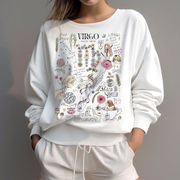 Organic Virgo Sweatshirt Virgo Zodiac Sweater Cotton Virgo Hoodie Astrology Cool Birthday Virgo Gifts Daughter Best Friend Mothers Day Gift