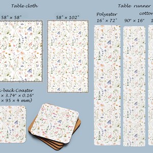 a set of four place mats with different designs