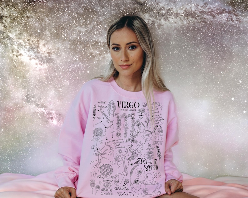 Sweat zodiaque cadeau poissons Bélier pull Affirmation chemise EVJF astrologie anniversaire tenue fête des mères femme taureau cadeau fille image 3