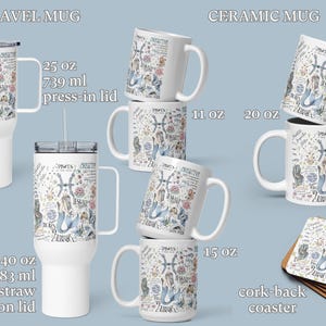 Puede incluir: Una taza de cer&aacute;mica blanca con asa negra y el texto "But First, Coffee" en negrita negra. La taza se encuentra sobre un fondo borroso, sugiriendo un ambiente acogedor.