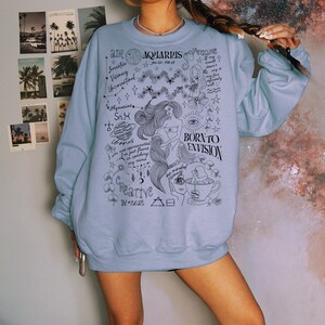 Sweat zodiaque cadeau poissons Bélier pull Affirmation chemise EVJF astrologie anniversaire tenue fête des mères femme taureau cadeau fille image 5