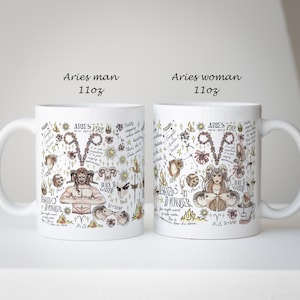 Taza del zodíaco personalizada Taza de café Géminis Astrología caprichosa Leo Cumpleaños Cáncer Recuerdo de fiesta familiar Piscis Afirmación de bruja Regalo Hija imagen 13