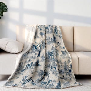 Custom Dog Blanket Gift Personalized Dog Bed Cover Name Dog House Blanket Blue Dog Car Luxury Aesthetic Sofa Cover New Puppy Gift Dog Owner image 7