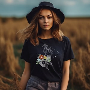 Capricorn Shirt Retro Zodiac Tee Organic Fairycore Top Retro Aesthetic Mermaidcore Tshirt Personalized Cute Capricorn Gifts Daughter Friend image 6