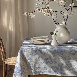 Ostertischdecke Grün Hase Toile Tischwäsche Frühling Dekor Esszimmer Tischdecke Familie Party Dekoration Osterei Bild 14