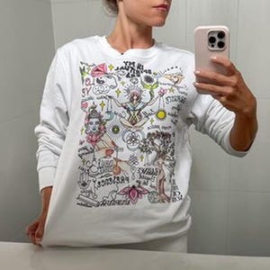 Yoga Meditation Sweatshirt Spiritual Affirmation Sweater Healing Yoga Lover Top In My Era Tee Chakra Buddha Top Self Care Gift for Daughter imagen 3