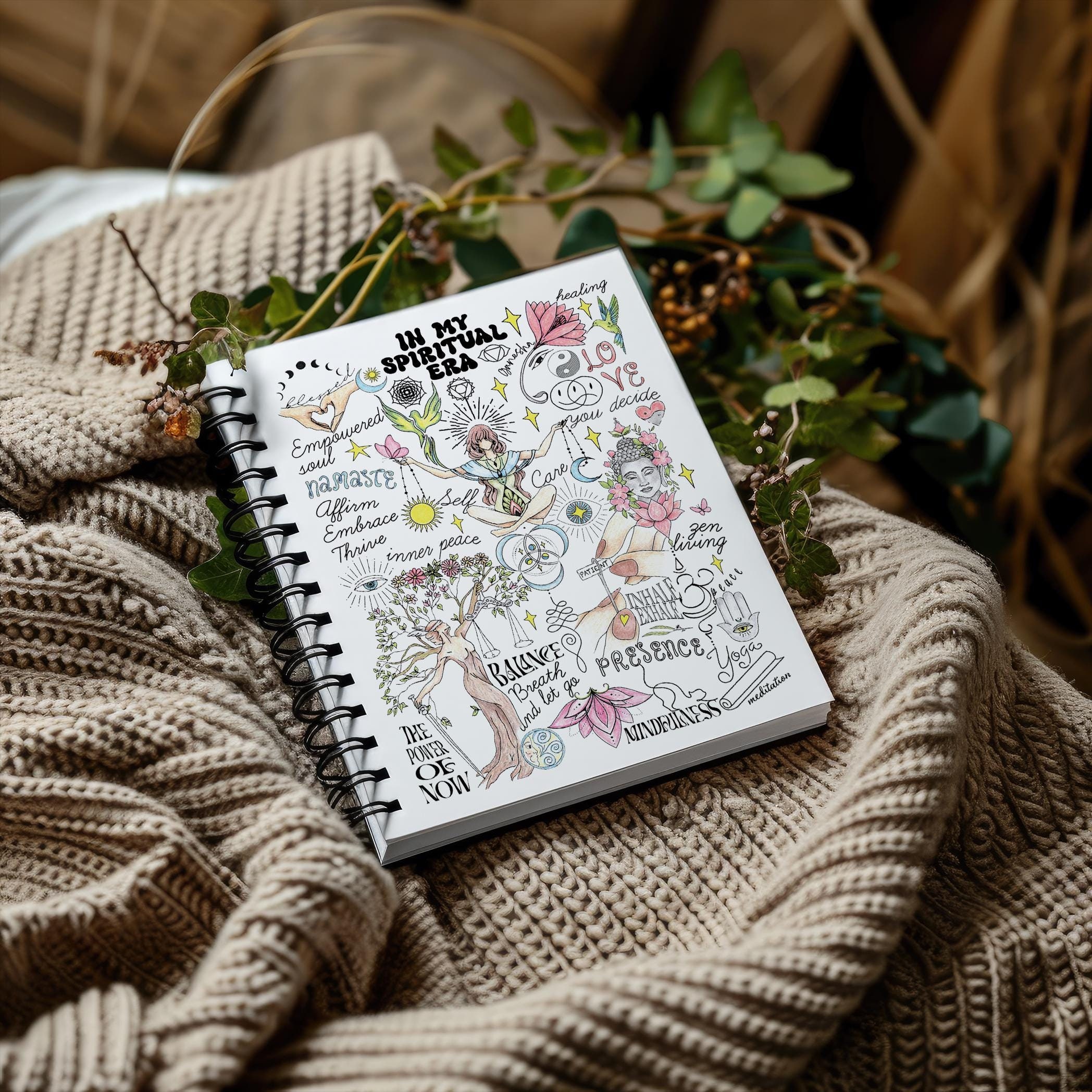 Self Care Journal Gratitude Journal Notebook Spiritual Journal Mental Health Gift Agenda Yoga Teacher Retreat Birthday Gift Yoga Instructor