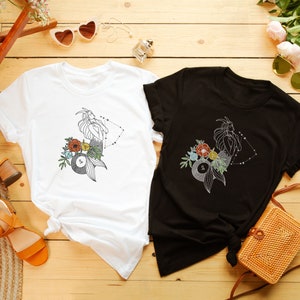 Capricorn Shirt Retro Zodiac Tee Organic Fairycore Top Retro Aesthetic Mermaidcore Tshirt Personalized Cute Capricorn Gifts Daughter Friend image 5