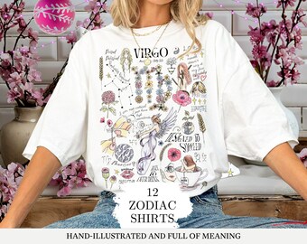 Personalized Birthday Outfit Shirt Teen Girl Gift Zodiac Tshirt Fairy Teenage Daughter Mother Matching Holiday Family Tee Art