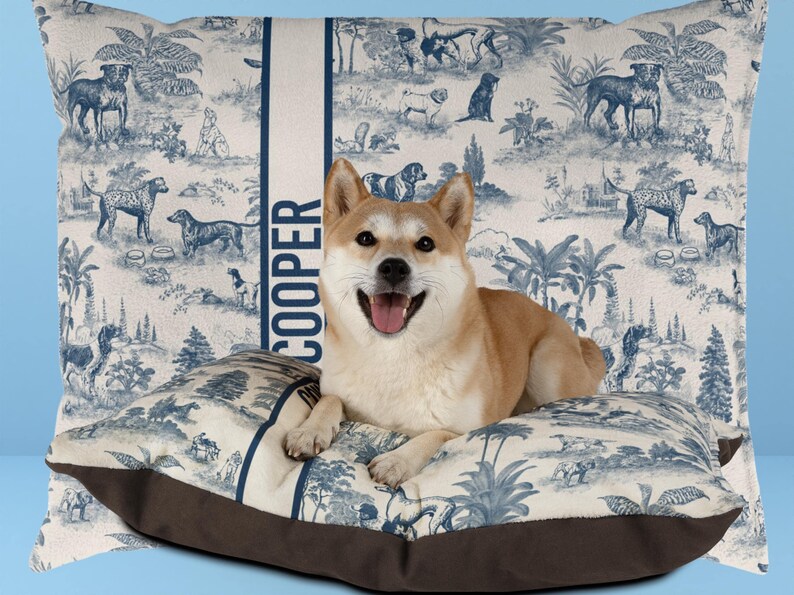 Custom Dog Blanket Gift Personalized Dog Bed Cover Name Dog House Blanket Blue Dog Car Luxury Aesthetic Sofa Cover New Puppy Gift Dog Owner image 10