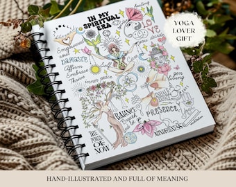 Diario de autocuidado, diario de gratitud, cuaderno, diario espiritual, regalo para la salud mental, agenda, retiro para profesores de yoga, regalo de cumpleaños para instructores de yoga