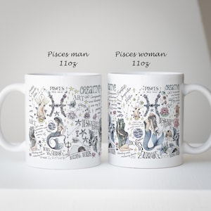 Taza del zodíaco personalizada Taza de café Géminis Astrología caprichosa Leo Cumpleaños Cáncer Recuerdo de fiesta familiar Piscis Afirmación de bruja Regalo Hija imagen 12