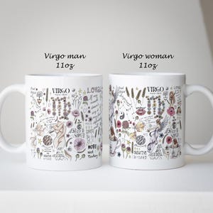 Taza del zodíaco personalizada Taza de café Géminis Astrología caprichosa Leo Cumpleaños Cáncer Recuerdo de fiesta familiar Piscis Afirmación de bruja Regalo Hija imagen 17