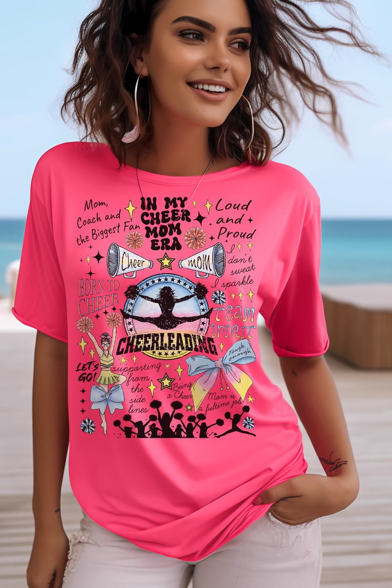 Cheer Mom Era Shirt Neon Pink Tshirt Y2k Clothing in My Era - Etsy