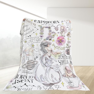 Zodiac Blanket Pisces Sagittarius Soft Throw Astrology Comforter Gift Birthday Decor Capricorn Personalized Mothers Day Gift for Women image 10