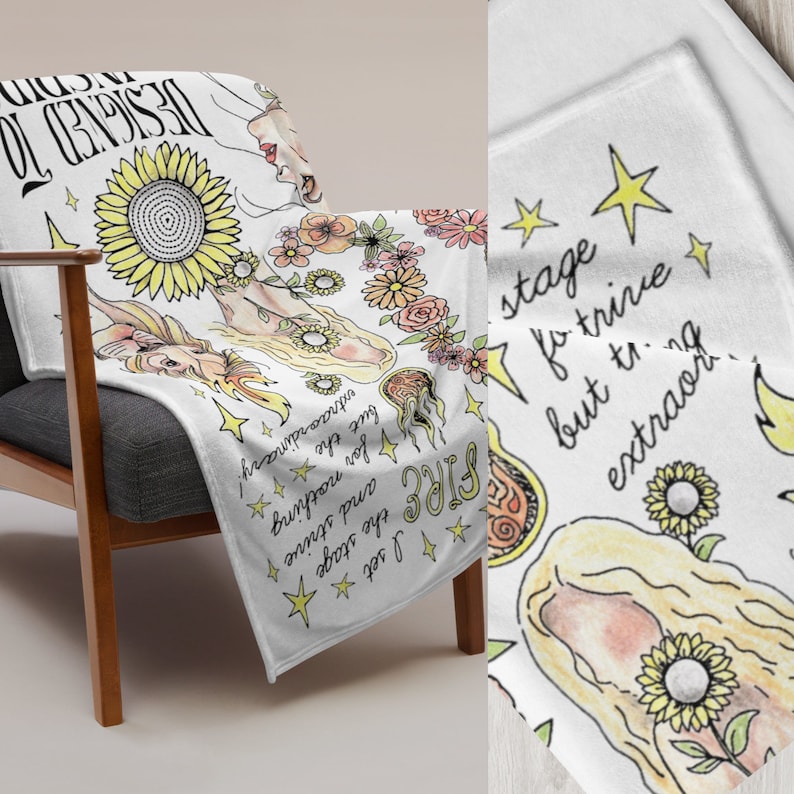 Zodiac Blanket Pisces Sagittarius Soft Throw Astrology Comforter Gift Birthday Decor Capricorn Personalized Mothers Day Gift for Women image 7