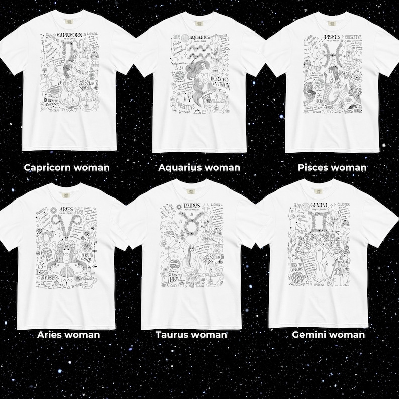 Sweat zodiaque cadeau poissons Bélier pull Affirmation chemise EVJF astrologie anniversaire tenue fête des mères femme taureau cadeau fille image 12