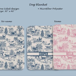 Custom Dog Blanket Gift Personalized Dog Bed Cover Name Dog House Blanket Blue Dog Car Luxury Aesthetic Sofa Cover New Puppy Gift Dog Owner image 8