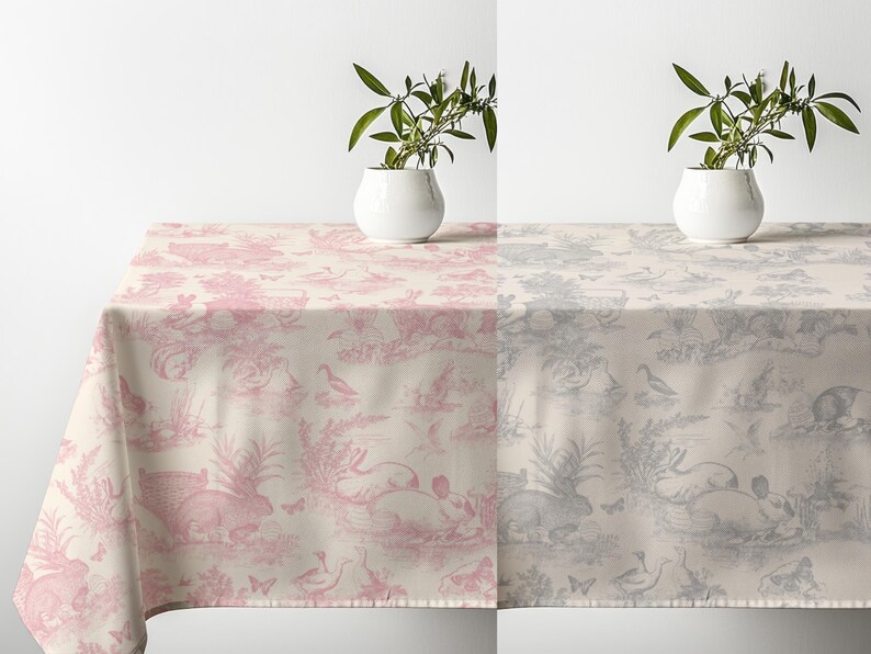 Ostertischdecke Grün Hase Toile Tischwäsche Frühling Dekor Esszimmer Tischdecke Familie Party Dekoration Osterei Bild 16