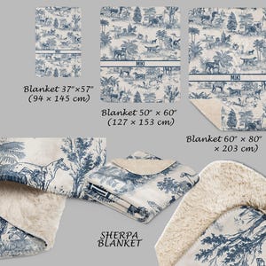 Custom Dog Blanket Gift Personalized Dog Bed Cover Name Dog House Blanket Blue Dog Car Luxury Aesthetic Sofa Cover New Puppy Gift Dog Owner image 9