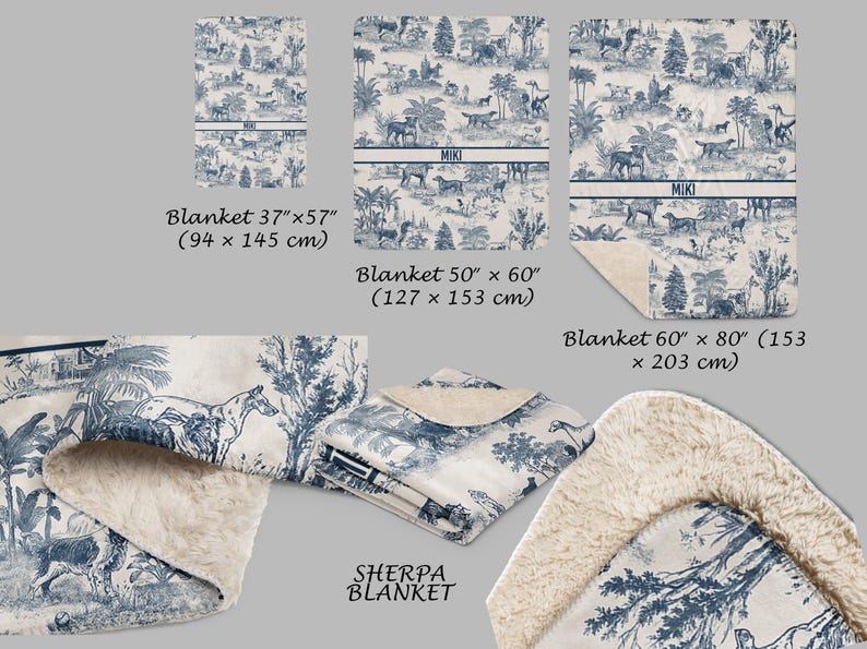Custom Dog Blanket Gift Personalized Dog Bed Cover Name Dog House Blanket Blue Dog Car Luxury Aesthetic Sofa Cover New Puppy Gift Dog Owner image 9