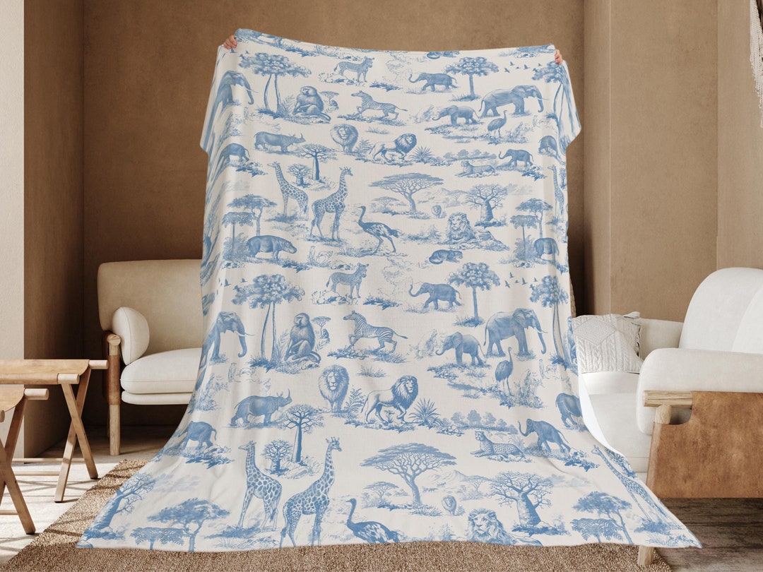 JAMIKS - Velour Homero Animal Blanket- Blue main image 0
