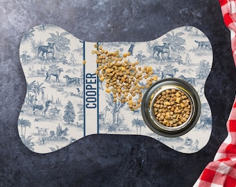 Aangepaste hondenbakmat botvorm gepersonaliseerde hondenvoer placemat antislip naam toile luxe keuken nieuwe puppy moeder cadeau hond eigenaar