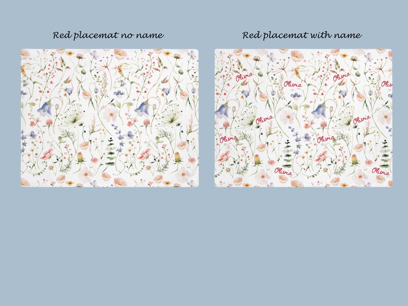 Decorazioni per matrimoni con fiori selvatici, runner da tavola per la sposa, lino da pranzo con fiori pressati, tovaglia floreale bianca, decorazioni per feste a tema giardino di erbe aromatiche. 1x Cotton Placemat
