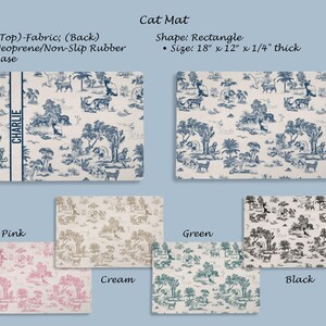 Cute Cat Bowl Mat Pink Girl Cat Food Mat Cat Toile Sweet Luxury Aesthetic Placemat Non Slip Floor Mat Kitchen Cat New Kitten Gift Cat Owner image 14