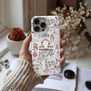 Zodiac Tough Phone Case iPhone 17 Astrology Case Cute Pisces Celestial Birthday Gift Daughter Small Whimsical Phone Case Mother Outfit image 3