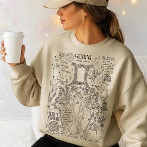 Sweat zodiaque cadeau poissons Bélier pull Affirmation chemise EVJF astrologie anniversaire tenue fête des mères femme taureau cadeau fille image 19