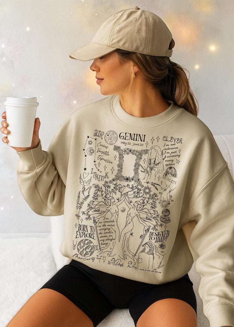 Sweat zodiaque cadeau poissons Bélier pull Affirmation chemise EVJF astrologie anniversaire tenue fête des mères femme taureau cadeau fille image 19