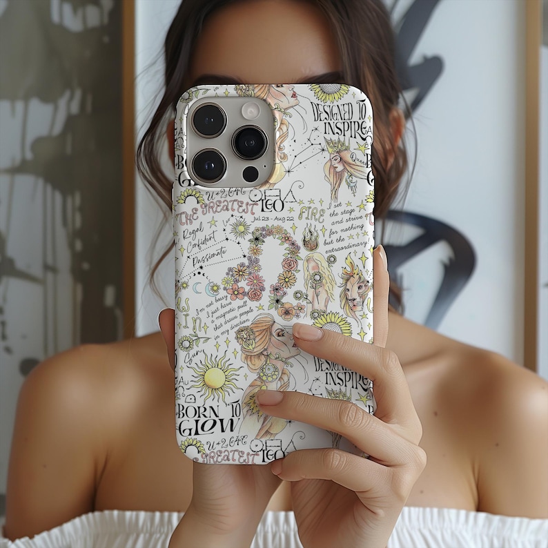 Zodiac Tough Phone Case iPhone 17 Astrology Case Cute Pisces Celestial Birthday Gift Daughter Small Whimsical Phone Case Mother Outfit image 15