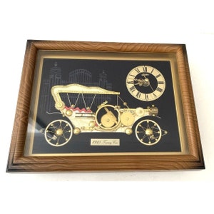 Linden Clock 1910 Touring Car Made Of Watch Parts Collectible Automotive