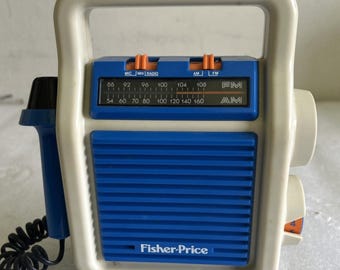 Fisher-Price Sing-A-Long Radio 3805 AM/FM Working Microphone Mix Vintage 1984