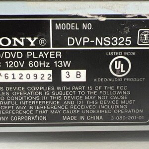 Sony DVP-NS325 CD Dvd Mp3 Player Tested Works Dolby Digital Dts No Remote image 11