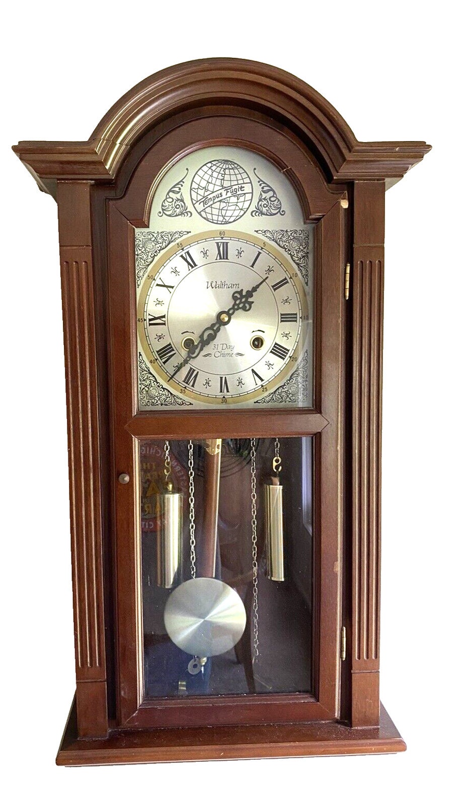 Waltham Tempus Fugit 31 Day Chiming Wall Clock With Key Chimes