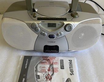 Philips AZ1008/17 CD Player Cassette Recorder Am/Fm Radio Bass Boost New Belts