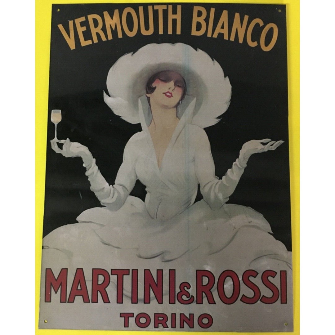Martini & Rossi Torino Metal Tin Sign Reproduction Vermouth Etsy