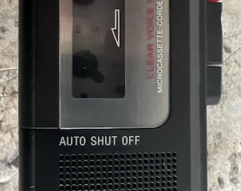 Sony M-470 Cassette Voice Recorder Handheld Portable Tested Works