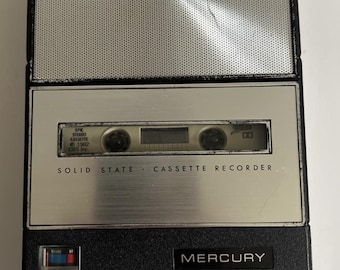 Reproductor de casetes portátil Mercury de estado sólido, fabricado en Japón y probado.