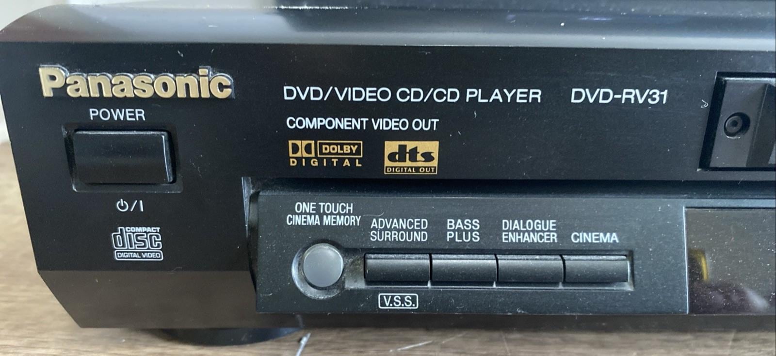 パナソニック DVD ビデオ CD プレーヤー リモコンなし 型番: DVD-RV31