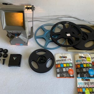 Vintage BAIA Reviewer II Standard 8mm Film Editor Viewer Reels Splicing Lot Work
