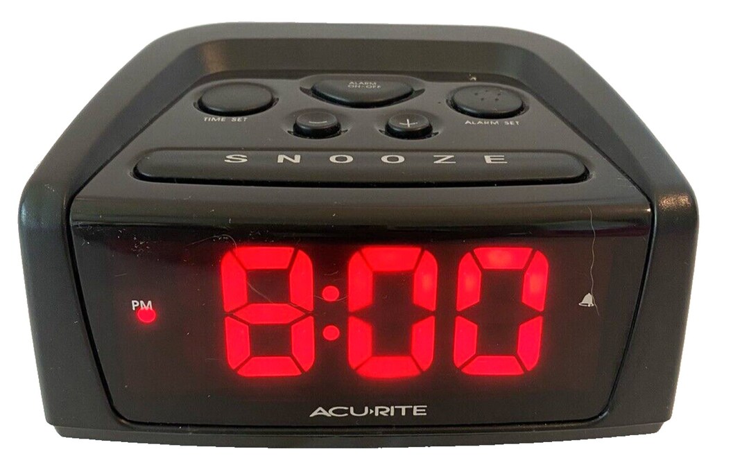 Acurite Big & Loud Alarm Clock 13019 Red Numbers 6 X 4 Inch Nice Travel ...
