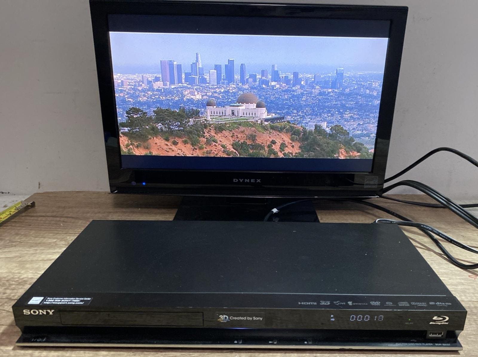 Sony BDP-BX57 3D Wifi Blu-ray DVD Player 1080p Tested Works No