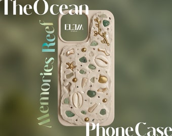 The Element Phone Case, Handmade Vintage Jewelry Trinket Stone Phone case, shellphonecase, Unique water proof phone case.