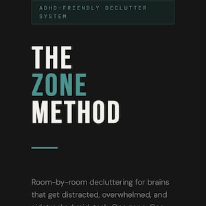 ADHD Declutter Bundle — Garage + Whole House Printable Decluttering Guide | Zone Method Cleaning System | ADHD Cleaning Checklist PDF copy