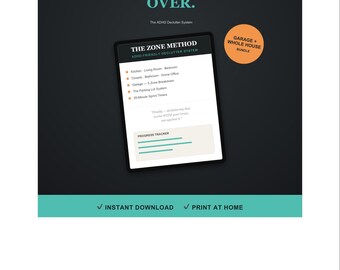 ADHD Declutter Bundle — Garage + Whole House Printable Decluttering Guide | Zone Method Cleaning System | ADHD Cleaning Checklist PDF copy
