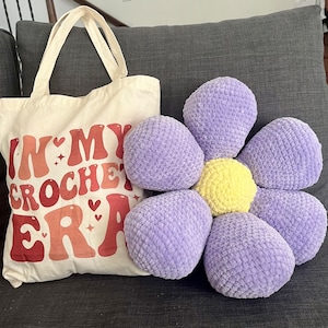 Handmade Plush Daisy Throw Pillow/Cushion | Cute Crochet Daisy Pillow I Made to Order | Mother’s Day Gift